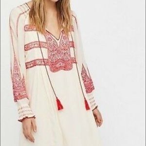 Free People Embroidered Boho Dress, Small